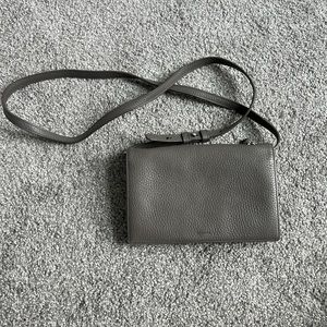 All Saints Gray Pebble Leather Crossbody ♥️